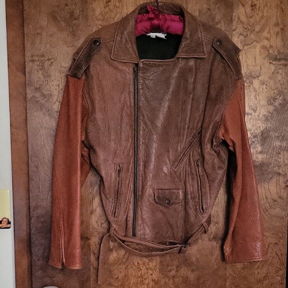 DKNY Vintage Genuine Leather Jacket Rare Find - Picture 2 of 14